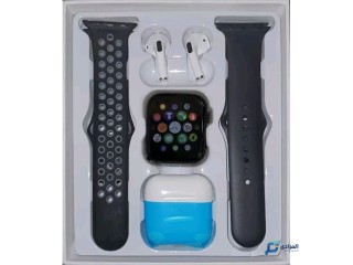 ساعة ذكية مقاومة للماء مع اثنين أحزمة +سماعات البلوتوث- - Smart Watch Avec 2 Bracelets + Ecouteurs Sans Fil W26 PRO MAX SPECIAL Noir