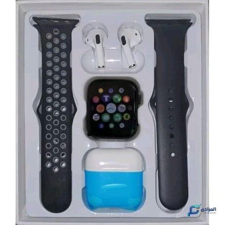 saaa-thky-mkaom-llma-maa-athnyn-ahzm-smaaaat-alblototh-smart-watch-avec-2-bracelets-ecouteurs-sans-fil-w26-pro-max-special-noir-big-0