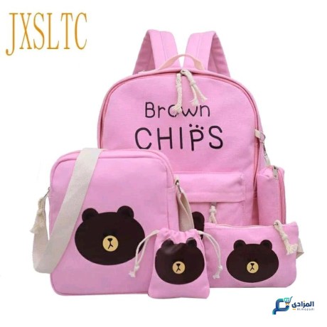 ensemble-5-pieces-sacs-a-dos-decole-imprime-mignon-petit-ours-big-2