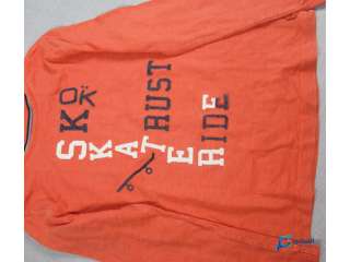 Pull orange longue manche création Française  Okaidi 6ans/116cm occasion