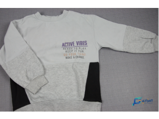 Pull gris : H&M 4-6ans occasion