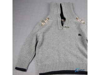Pull en laine gris garçon