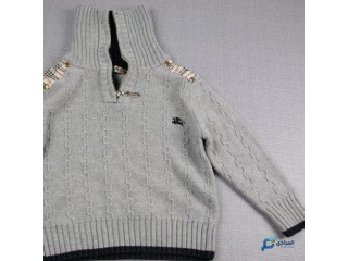 Pull gris en laine enfant garçon