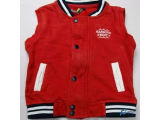 Veste garçon  décolleté rouge