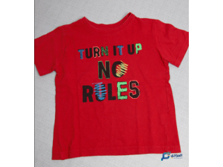 T-shirt rouge demi manche garçons